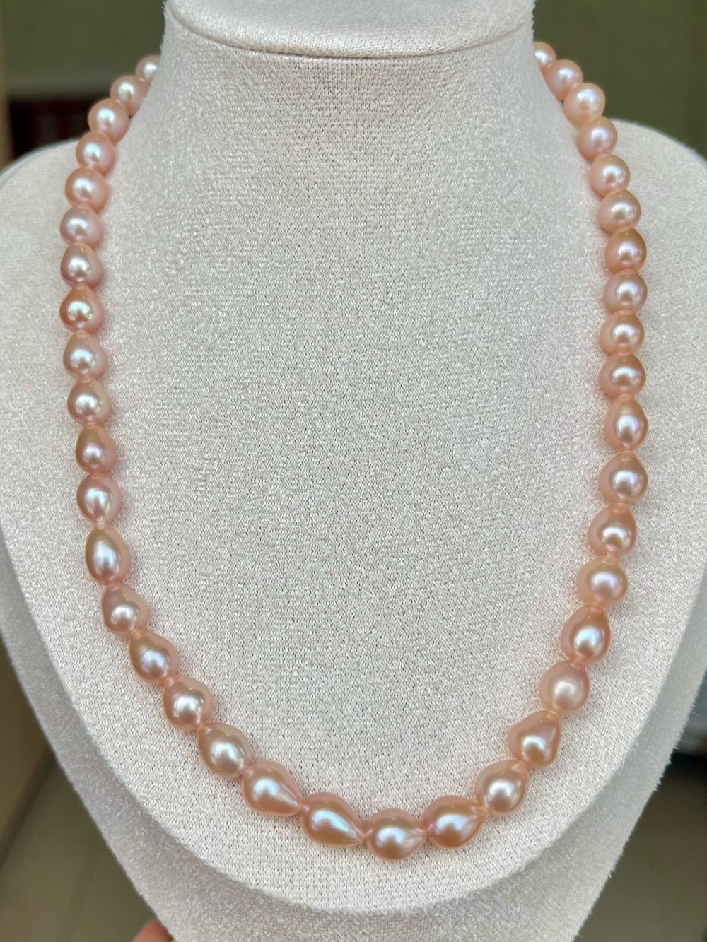 Pink Pearl Necklace - Elegant Freshwater Pearl Strand